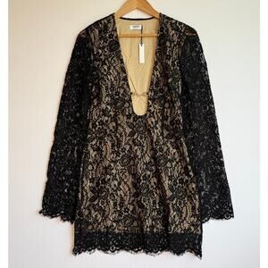 Rumored Black Lace and Sequins Mini Dress NWT